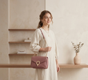 Bolso de Hombro en Piel Granulada – Rosa Empolvado
