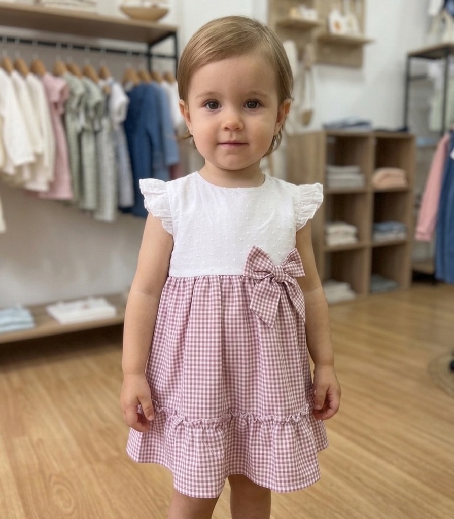 Vestido Plumeti y Vichy